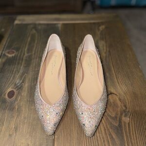 Betsey Johnson Rhinestone Flats